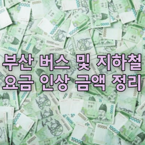 부산 버스요금 인상