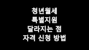 청년월세 특별지원