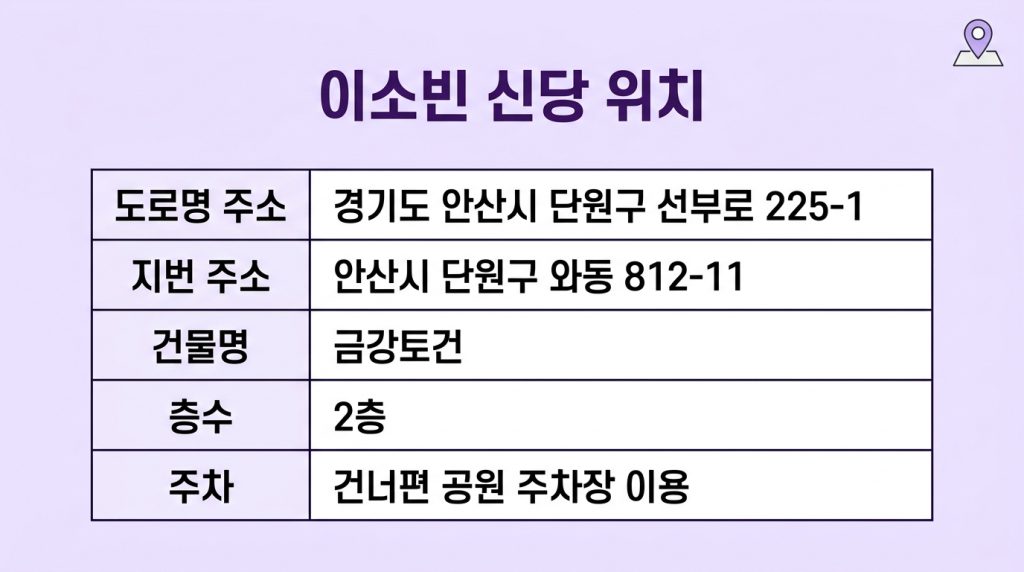 이소빈 신당 예약