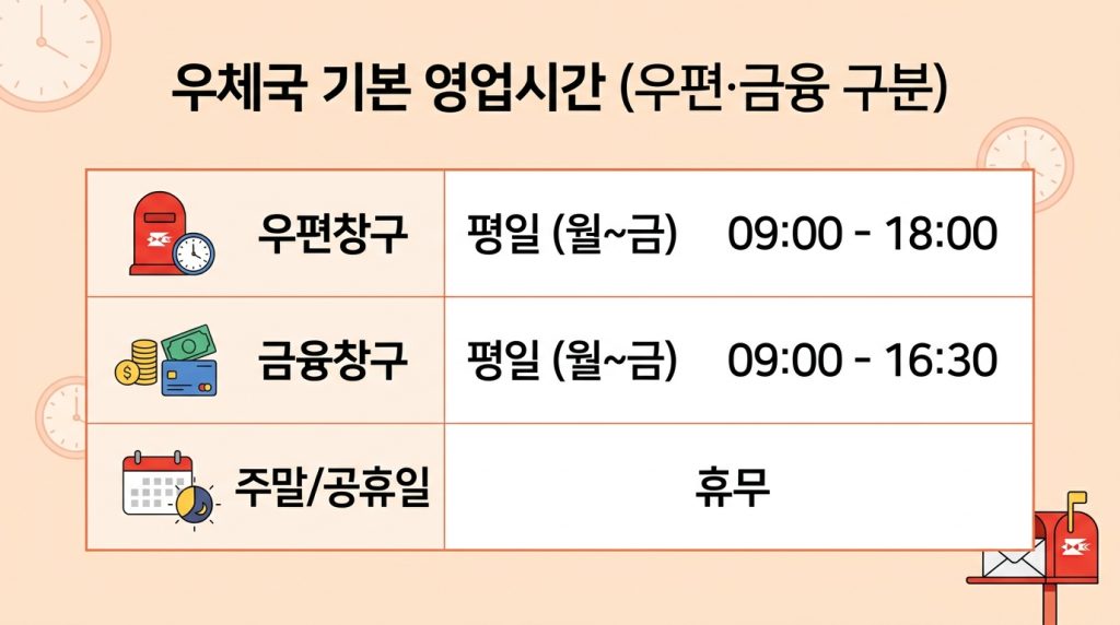 우체국은행 영업시간