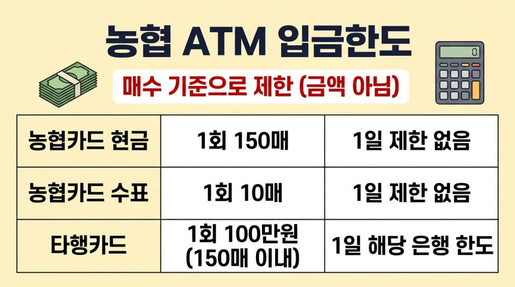 농협 atm 출금한도 입금한도