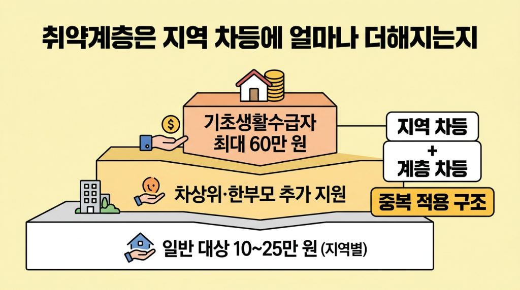 고유가 피해지원금 지역별 차등