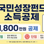 국민성장펀드 소득공제 혜택 단점