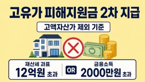 고유가 피해지원금 고액자산가 제외 기준