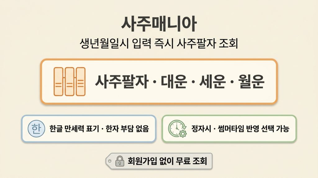 만세력 무료 사이트