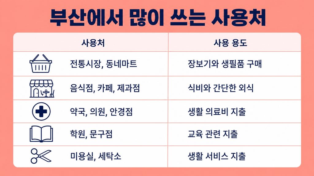 부산 고유가 피해지원금 사용처