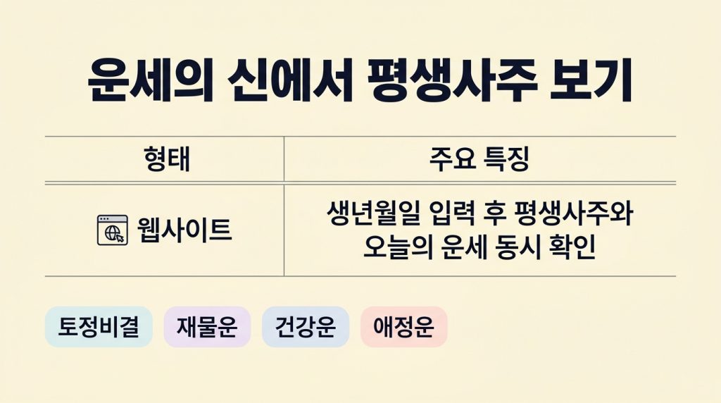 생년월일 운세