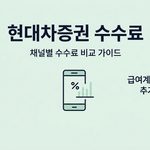 현대차증권 수수료