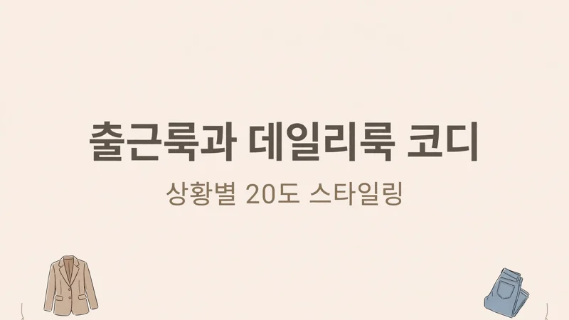 출근룩과 데일리룩 코디
