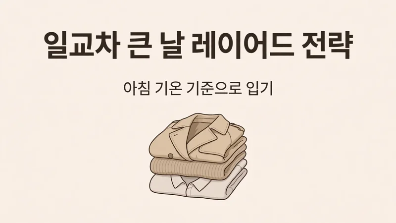 일교차 큰 날 레이어드 전략