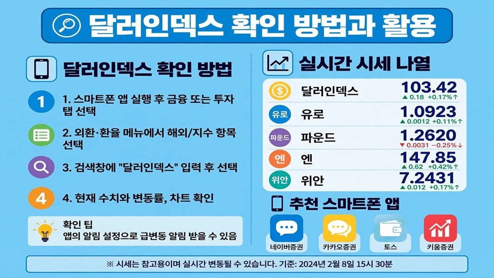 달러인덱스 확인 방법과 활용