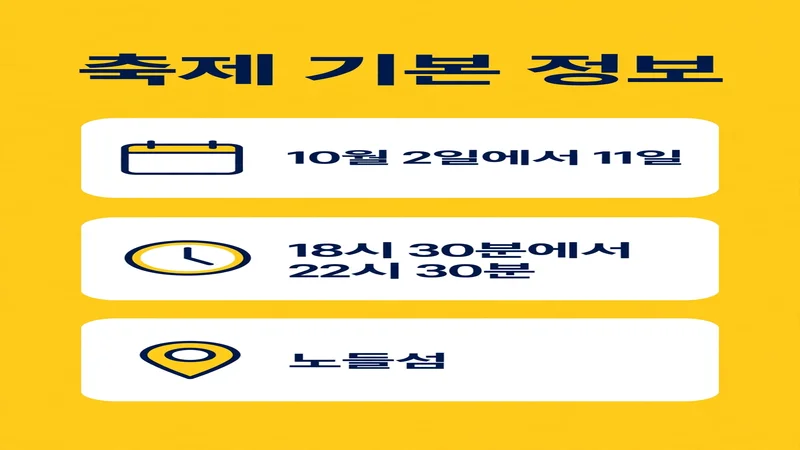 노들섬 빛섬축제 축제 기본 정보
