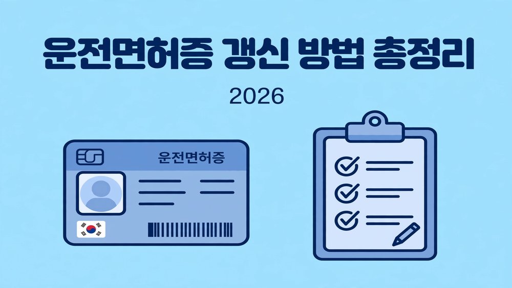 운전면허증 갱신 방법 총정리 2026