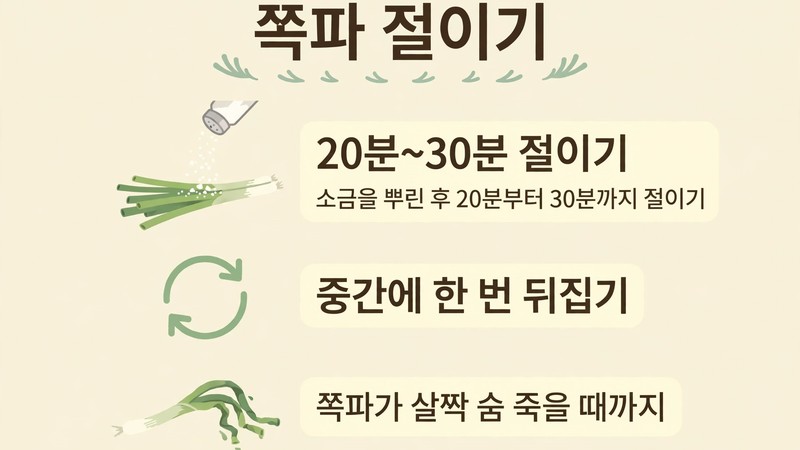 쪽파 절이기 방법