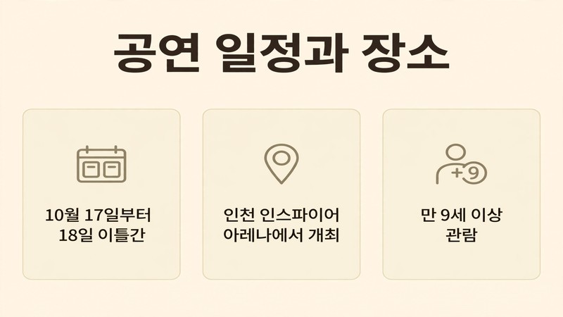 공연 일정과 장소