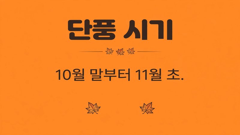 서울 단풍 시기