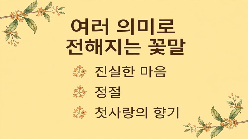 금목서의 대표 꽃말 유혹