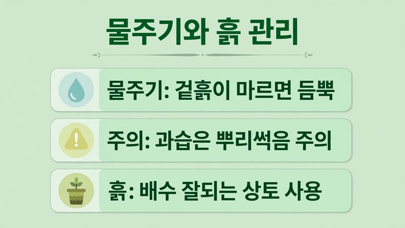 물주기와 흙 관리