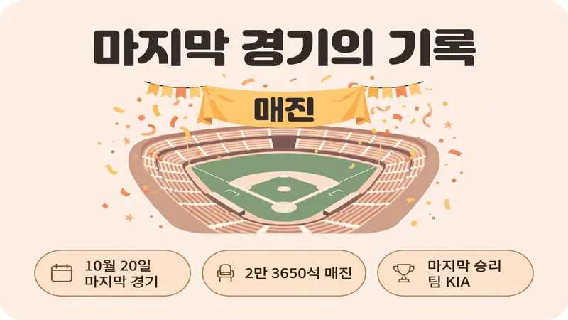 마지막 경기의 기록