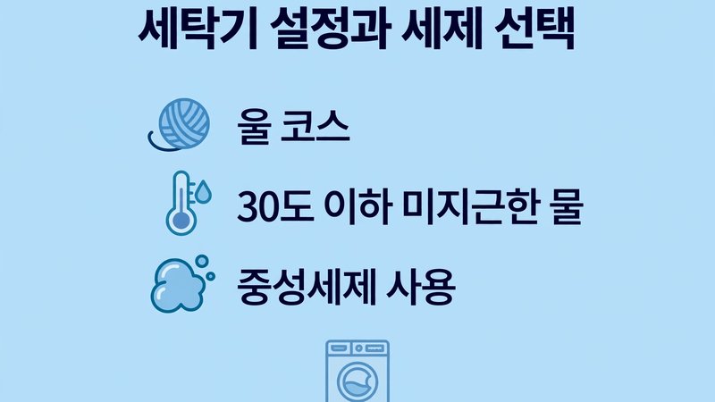 세탁기 설정과 세제 선택