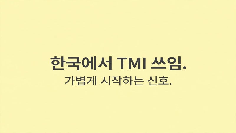 한국에서 TMI 쓰임