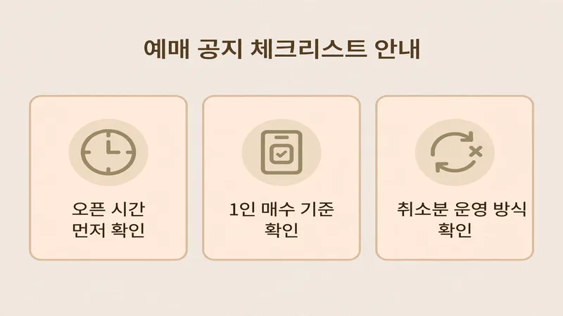 공지가 나오면 확인할 체크리스트