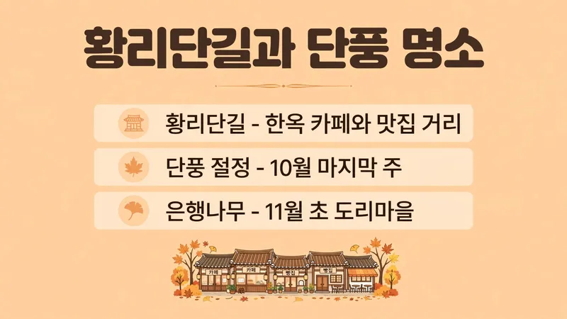 황리단길 한옥 카페 단풍 절정 10월 마지막 주