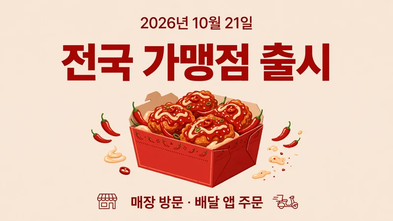 홍고추마요 출시일과 주문 방법, 2026년 10월 21일 전국 가맹점 판매