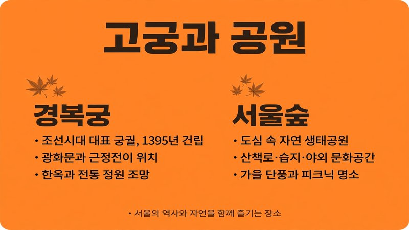 고궁과 공원 단풍