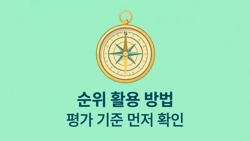 순위 활용 방법, 평가 기준 먼저 확인