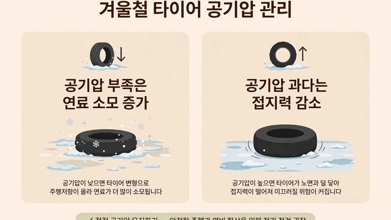 공기압이 맞지 않을 때 생기는 문제와 겨울철 대비