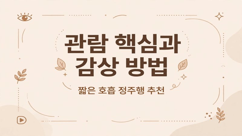 관람 포인트와 감상 방법