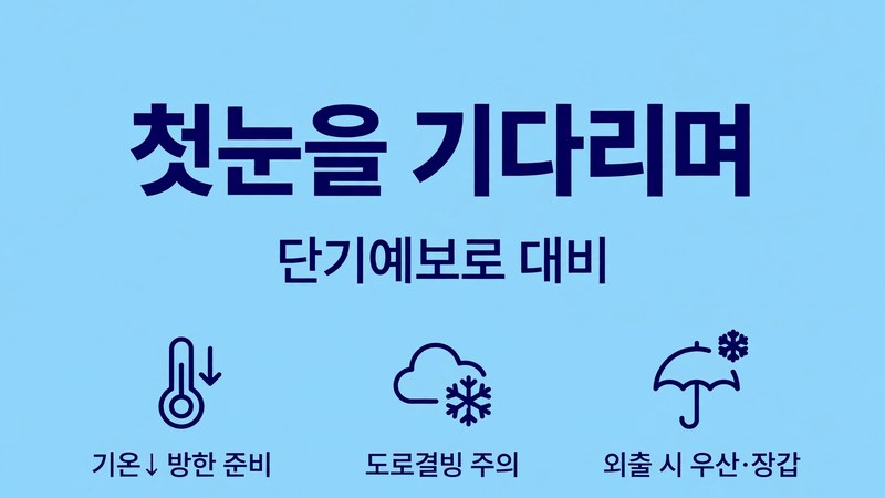 2026년 첫눈을 기다리며 알아둘 점