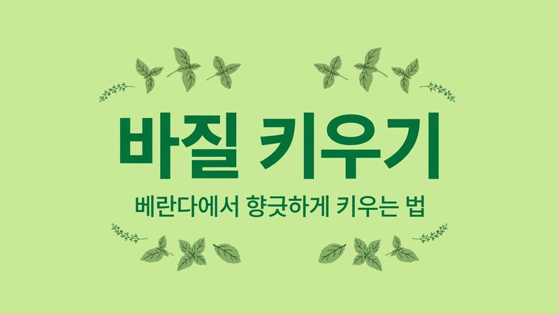 바질 키우기 썸네일