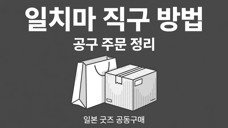일치마 직구 방법, 공구 주문 정리