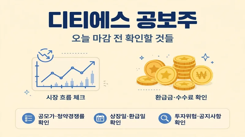 디티에스 공모주 오늘 마감 전 확인할 것들