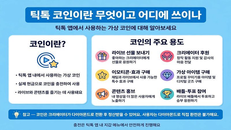 틱톡 코인이란 무엇이고 어디에 쓰이나