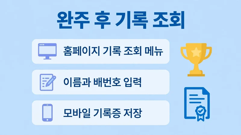 완주 후 기록 조회